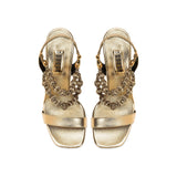 Lyra Antique Gold High-Heel Slingback Sandal
