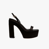 Catena Notte Black Platform Slingback Sandal