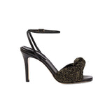 Rhea Black Ankle Cross Sandal