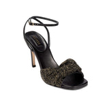 Rhea Black Ankle Cross Sandal