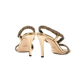 Ronda Gold High-Heel Asymmetric Sandal