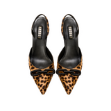 Catena Leopard Mid-Heel Slingback Pump