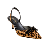 Catena Leopard Mid-Heel Slingback Pump